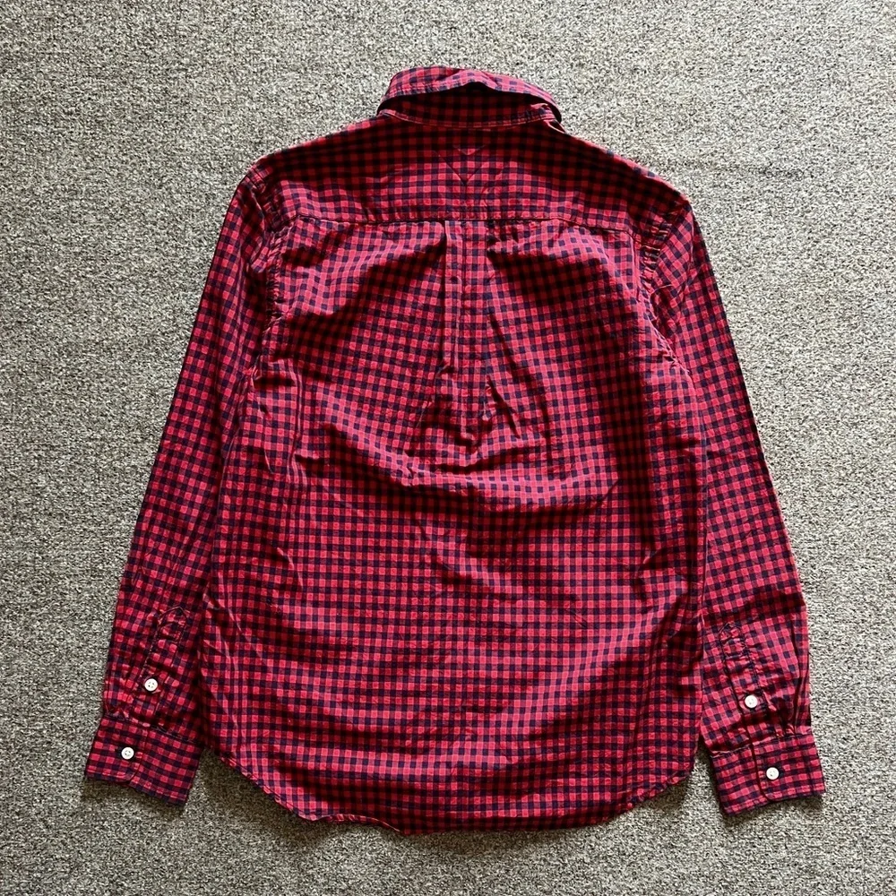 Ralph Lauren Red Gingham Checkered Button Down Long Sleeve Shirt Boys L (14-16)